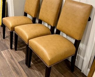 (3) Arhaus Embossed Chairs