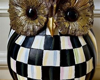 Mackenzie Childs Courtly Check Owl