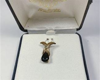 14K Clyde Duneier Black Diamond Pendant
