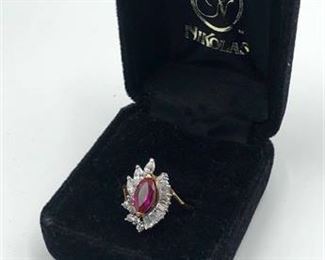 14K Rubelite Ring 