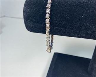Diamond and Sterling Silver Bracelet 