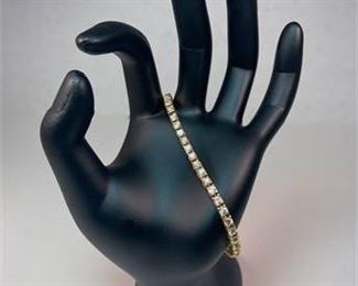 Diamond and Sterling Silver Bracelet