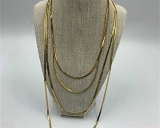 Sterling Herringbone Necklace Collection