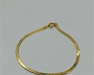 Sterling Silver Herringbone Bracelet 