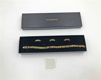 Technibond 18K Sterling Ring Bracelet Set 