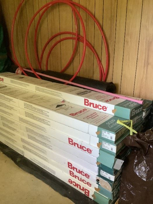 This flooring is still available at Lowe's.  There are 25 boxes.  Per Lowe's website there is 20 square feet per box.