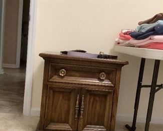 Night stand for king size bedroom set.