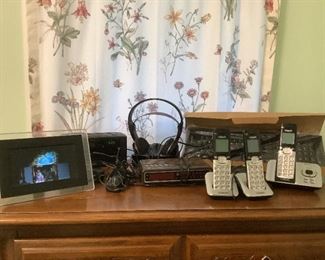 Electronic items  - all in working order.  Rolling picture frame requires pictures on flash drive.