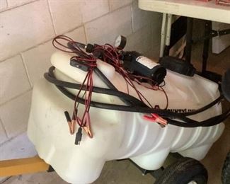 Liquid spreader holds approx. 25 gal.