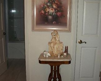 Antique/Vintage Marble top Side Table