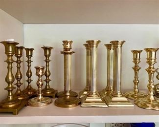 Brass taper candle holders