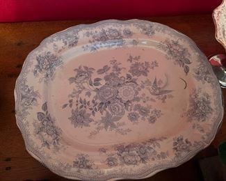 Extremely old ironstone with gorgeous pattern!   GORGEOUS!  Many more high end platters! 