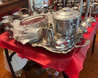 Silverplate and lots of brass in this sale!