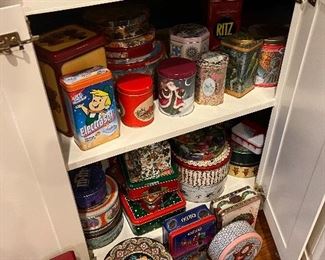 Vintage tins.  Lots of them