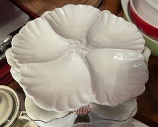 Antique oyster plates 