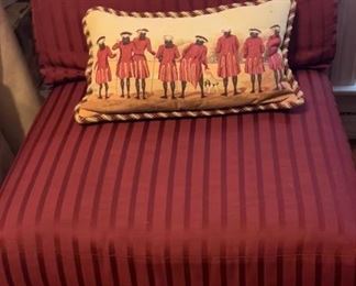 Pair of lovely red chairs.  Pristine 