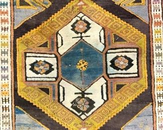 Vintage Handmade Turkish Fringed Wool Runner