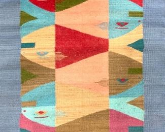 ZAPOTEC Wool Fish Detailed Rug
