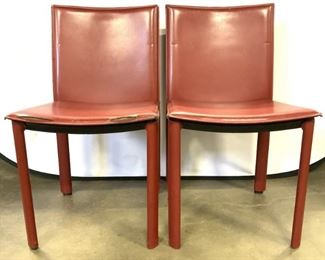 Pr MARIA YEE IN MCM Bonded Leather Side Chairs