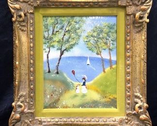 DArcco Signed Enamel Painting