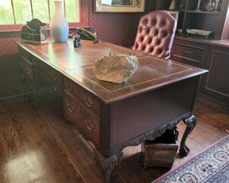 Hekman desk is 30" high x 72" wide x 36" deep