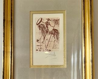 Salvador Dali, 'Don Quixote' Etching, Pencil Signed