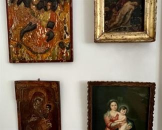 Hand Painted Icons , Oil on Board, Oil on Canvas