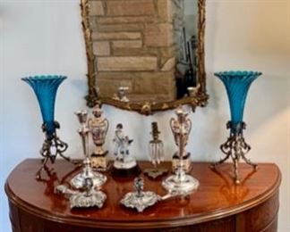 Butler Inlaid Mahogany Demilune Table