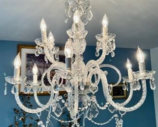 12 Light Venetian Glass Chandelier