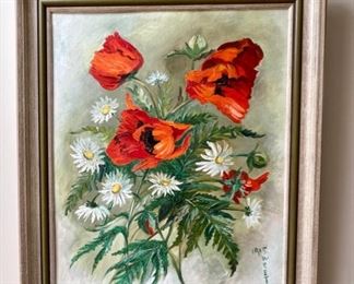 Iris Sweet Oil on Canvas Signed