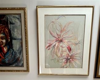 F. Graziano Pastel on Paper Signed