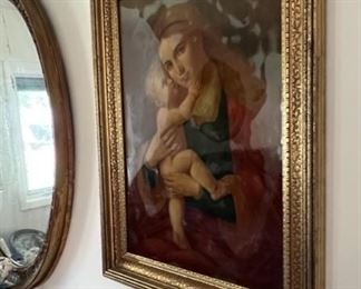 19thc. Reverse Glass Painting