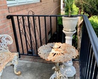 Painted Cast Iron Accents Table