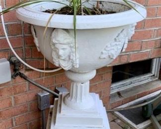 Painted Cast Iron Planter