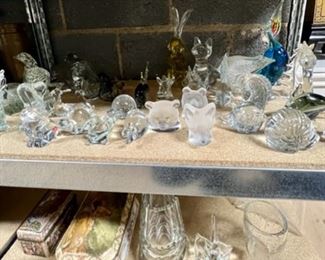 Crystal Sculptures including: Baccarat, Waterford