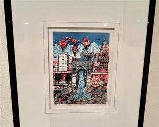 Charles Fazzino 'Barefoot in the Park' 3D Serigraph Signed