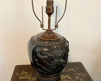 Chinese Bronze Lamp
