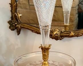 19th Dore Bronze Baccarat Epergne