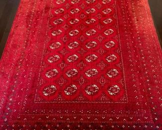 Antique wool area rug 6'4" x 10'