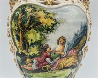 Vintage Italian porcelain urn