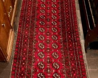 Antique wool runner 2'8" x 9'