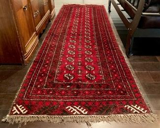 Antique wool runner 2'8" x 9'