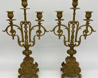 Vintage brass candelabras