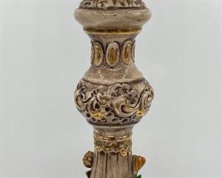 Vintage Capodimonte globe lamps