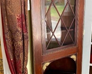 Antique wooden corner cabinet