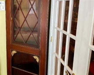 Antique wooden corner cabinet