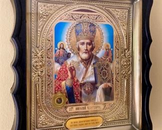 Antique Russian Religious Icons (Jesus, Mary, Saint)