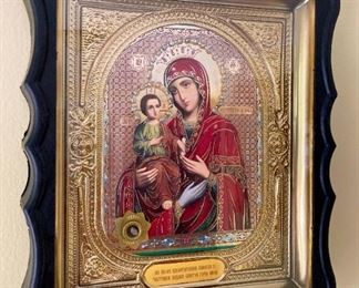 Antique Russian Religious Icons (Jesus, Mary, Saint)