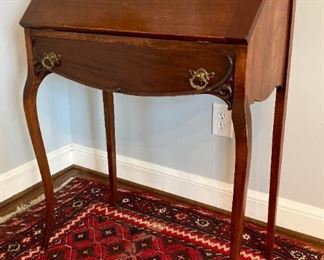 Antique wood inlay secretary