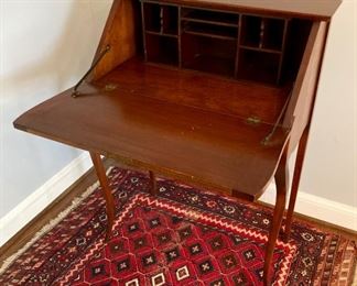 Antique wood inlay secretary